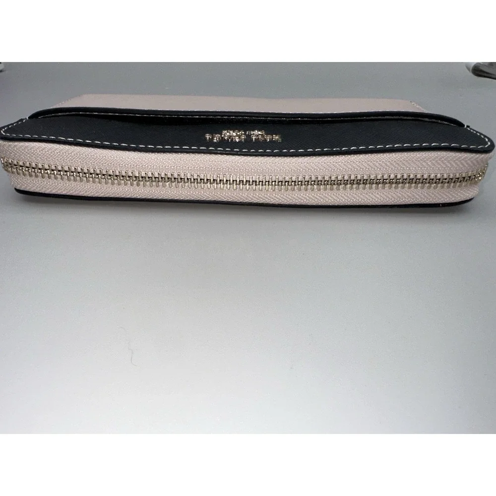 Kate Spade NWT Cameron Large Continental Wallet Warm Beige Black